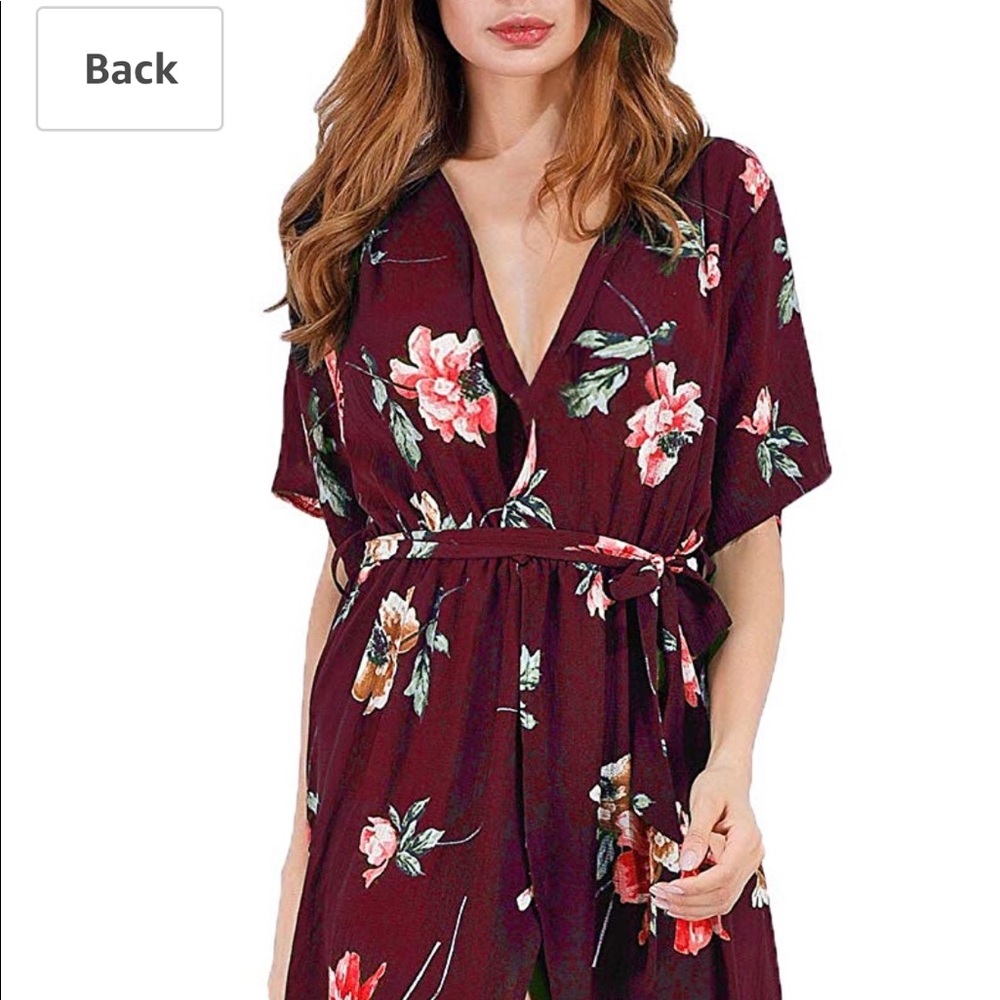 Maxi Dress, Vneck lose fit, wrap around with slit